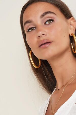 Massive hoop earrings  Gold Stainless Steel h5 Picture2